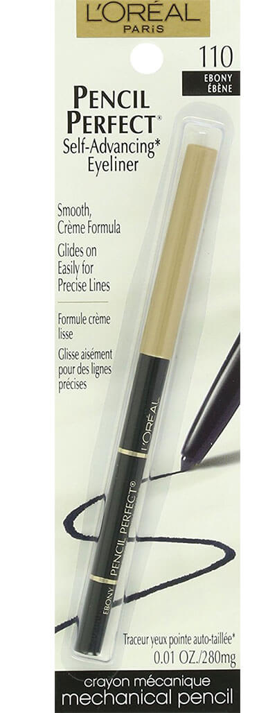 L'Oreal Paris Pencil Perfect Self-Advancing Eyeliner, Ebony 110