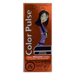 Loreal Color Pulse Non-Permanent Hair Color Mousse Electric Black