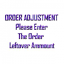 Order Adustment ammount